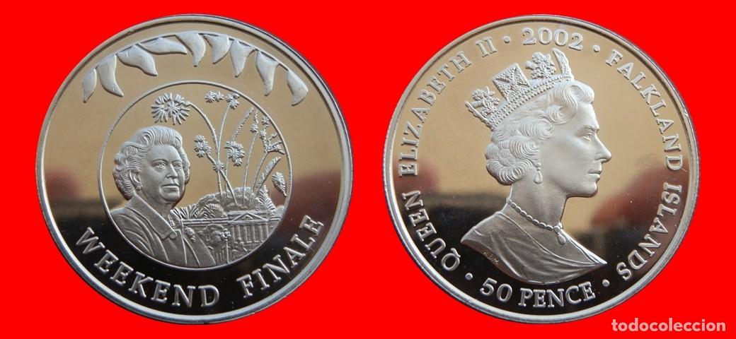 Monedas antiguas de Am&eacute;rica: 50 PENIQUES PENCE 2002 SIN CIRCULAR ISLAS MALVINAS FALKLAND-9423SC