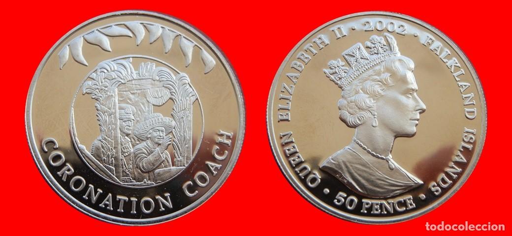 Monedas antiguas de Am&eacute;rica: 50 PENIQUES PENCE 2002 SIN CIRCULAR ISLAS MALVINAS FALKLAND-9424SC