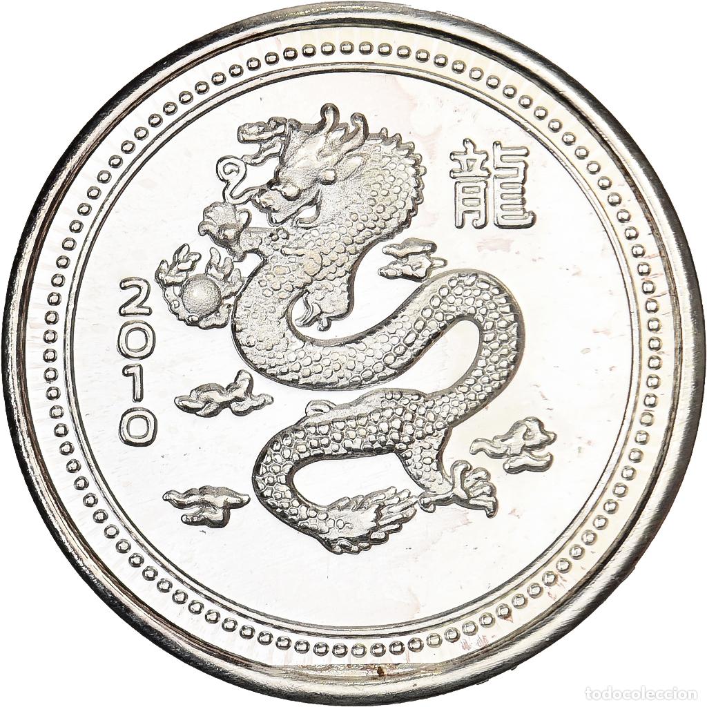 Monedas antiguas de Am&eacute;rica: [#1525939] Estados Unidos, 1 Gramme, 2010, Rising Star Mint, Dragon, Plata, SC
