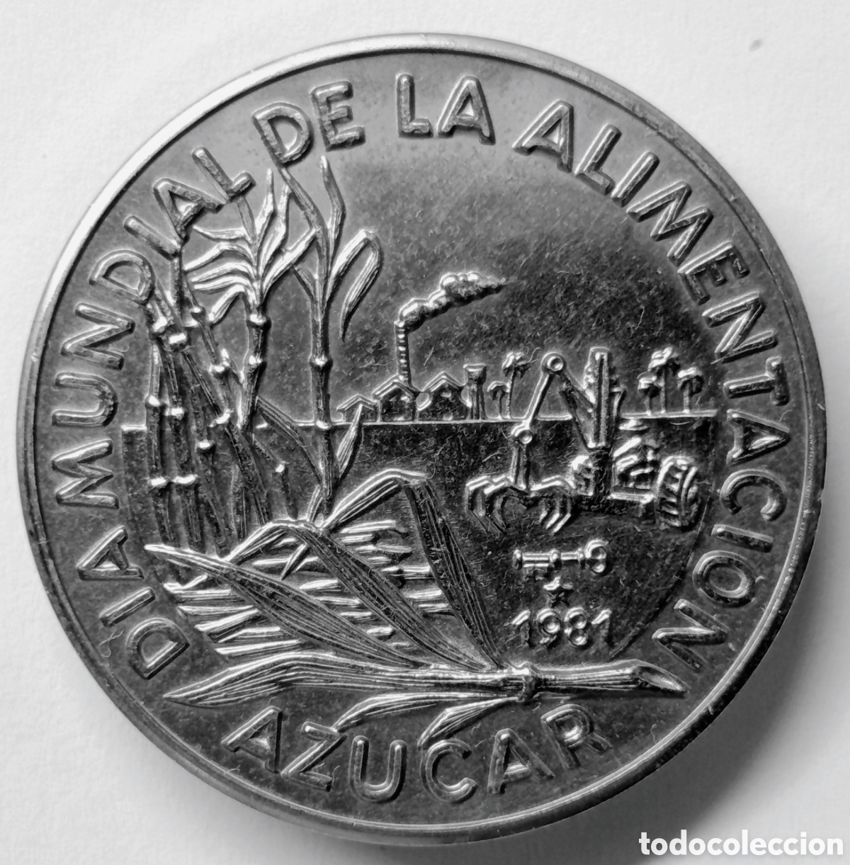 Monedas antiguas de Am&eacute;rica: CUBA. 2 MONEDAS DE UN PESO. 1981/83. &ldquo;ALIMENTACI&Oacute;N&rdquo;. COBRE-N&Iacute;QUEL