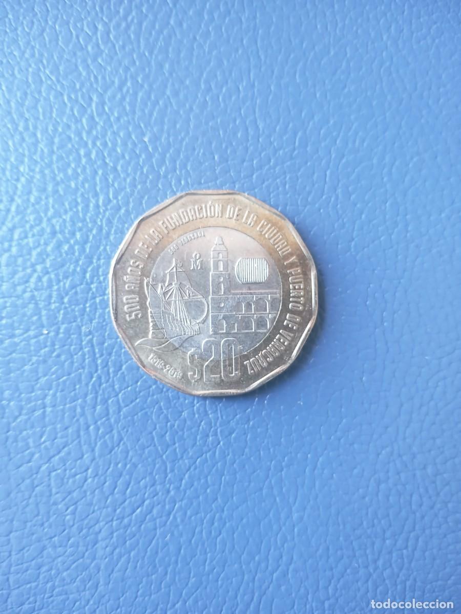 Monedas antiguas de Am&eacute;rica: BONITA MONEDA. 20 PESOS MEXICANOS. 2021. (700 A&Ntilde;OS. FUNDACION LUNAR)