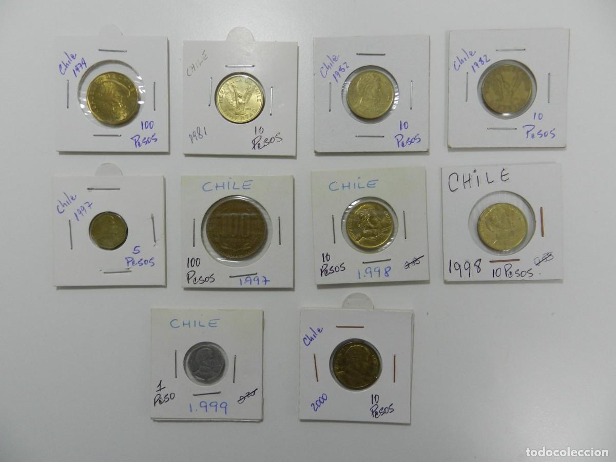 Monedas antiguas de Am&eacute;rica: Lote de 11 monedas de Chile