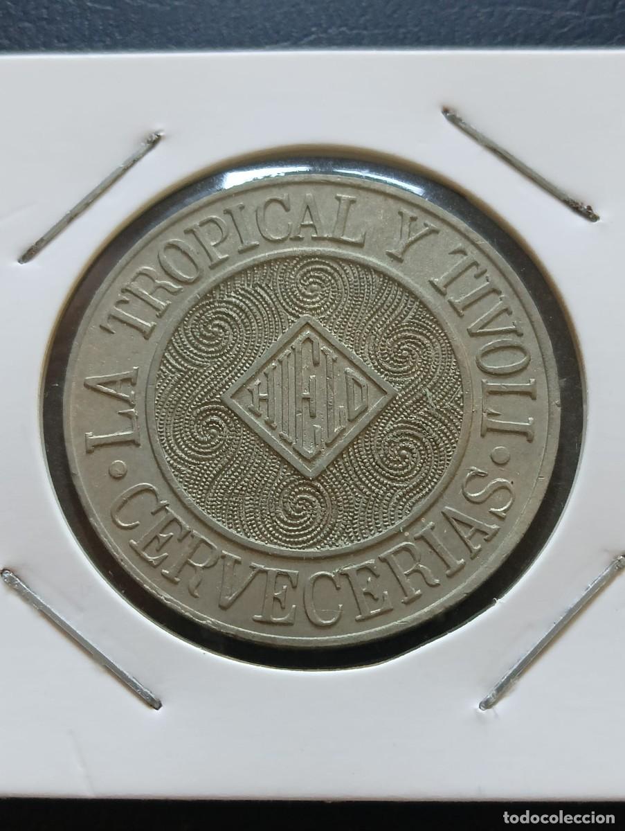 Monedas antiguas de Am&eacute;rica: Cuba, Token Cervecer&iacute;a La Tropical y Trivoli