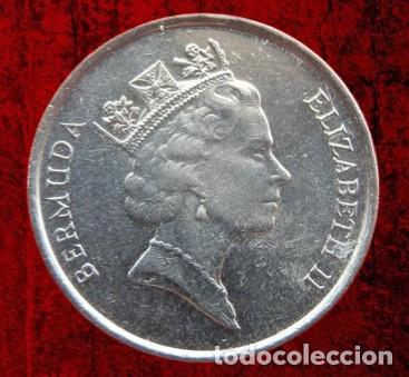 Monedas antiguas de Am&eacute;rica: BERMUDA 5 CENTAVOS 1988