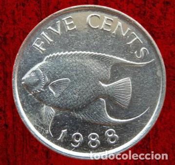 Monedas antiguas de Am&eacute;rica: BERMUDA 5 CENTS 1988 - Foto 2