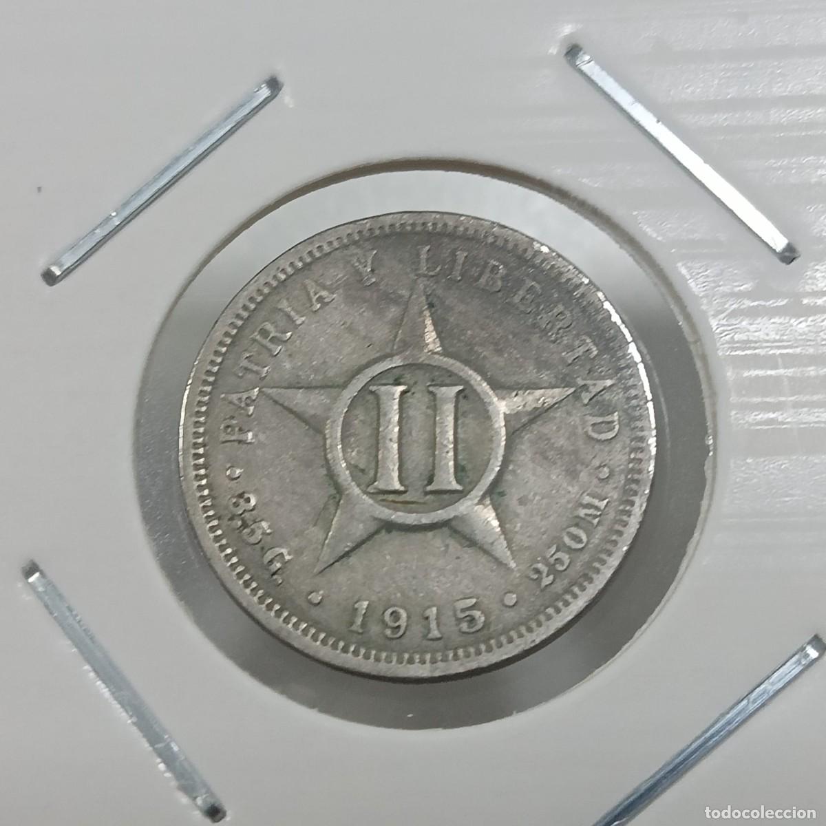 Monedas antiguas de Am&eacute;rica: Cuba, Moneda 2 Centavos 1915