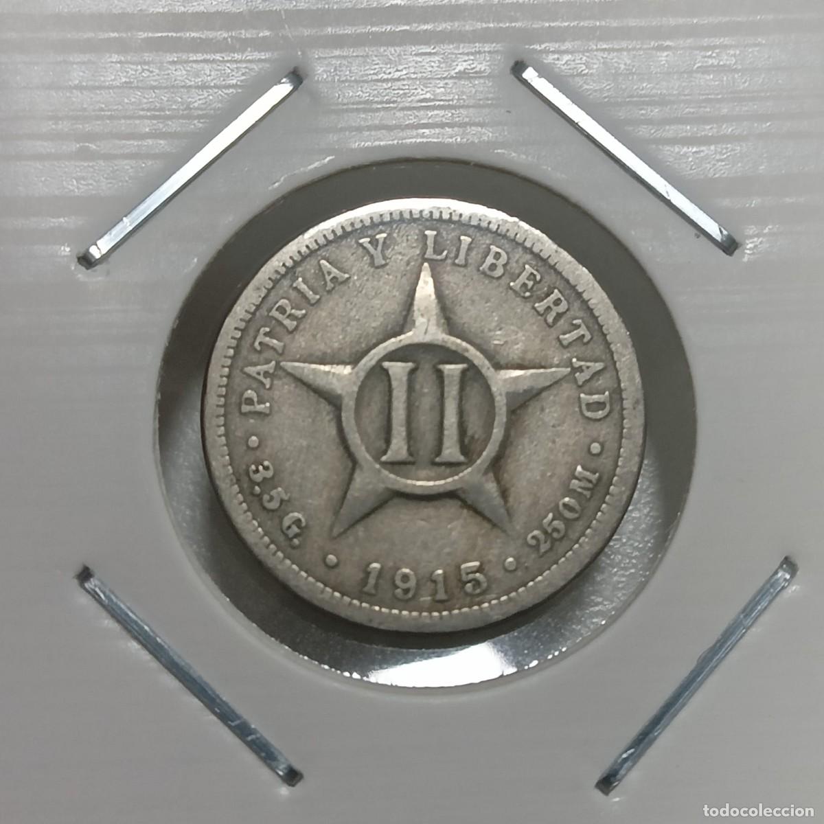 Monedas antiguas de Am&eacute;rica: Cuba, Moneda 2 Centavos 1915