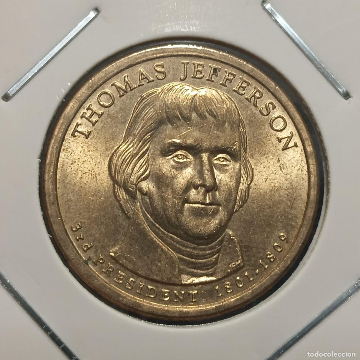 Monedas antiguas de Am&eacute;rica: Dolar Presidencial (Thomas Jefferson)