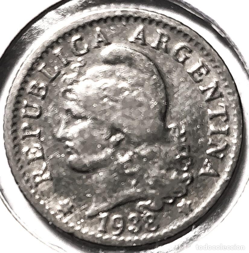 Monedas antiguas de Am&eacute;rica: ARGENTINA (1881-1969) - 5 CENTAVOS 1938 - PESO - B - 2 GR. COBRE-NICKEL - DIAMETRO 17 mm - KM#34