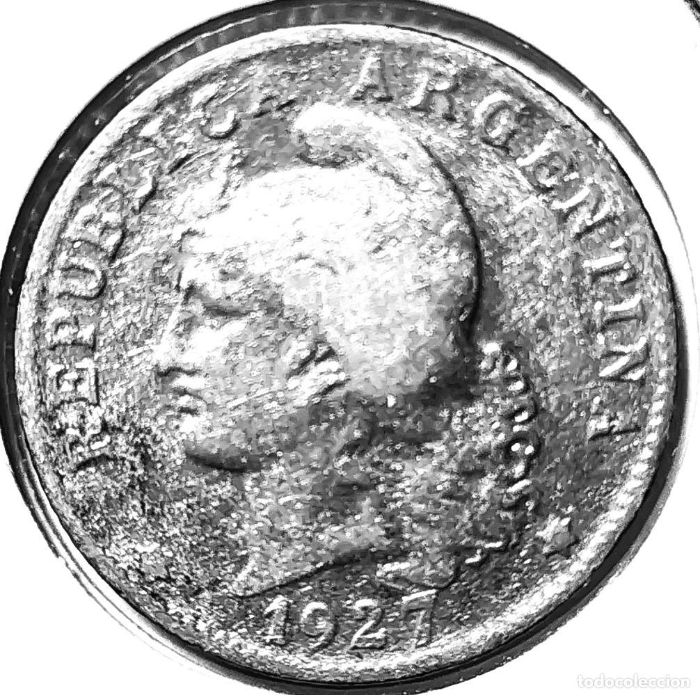 Monedas antiguas de Am&eacute;rica: ARGENTINA (1881-1969) - 20 CENTAVOS 1927 - PESO - B - 4 GR. COBRE-NICKEL - DIAMETRO 21,30 mm - KM#36