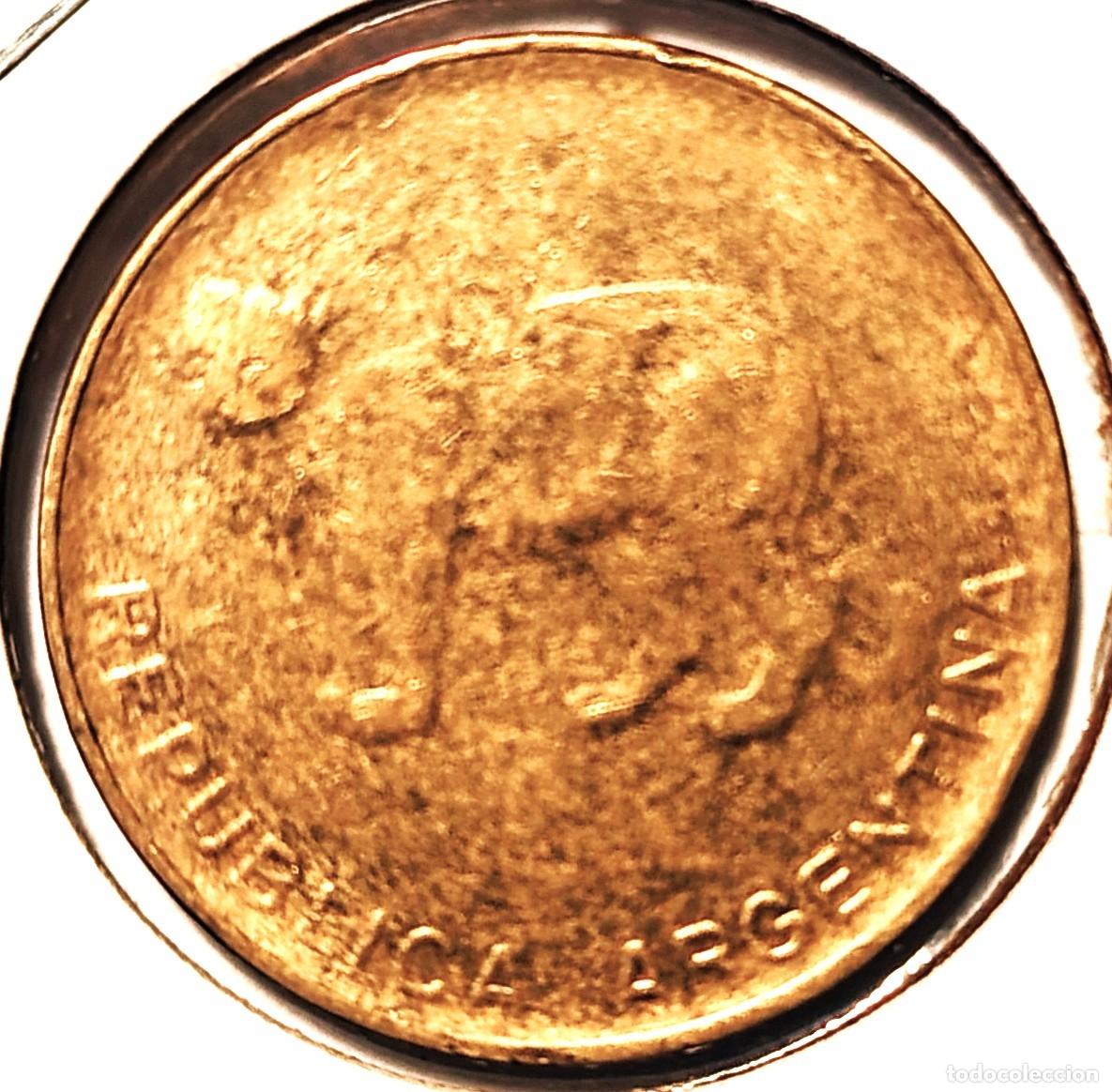 Monedas antiguas de Am&eacute;rica: ARGENTINA (1985-1991) - 5 CENTAVOS 1985 - AUSTRAL - PUMA - D - 5 GR. LATON - DIAMETRO 23,10 mm