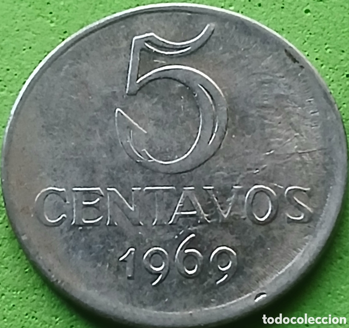Monedas antiguas de Am&eacute;rica: Brasil 5 centavos 1969 km#577.2