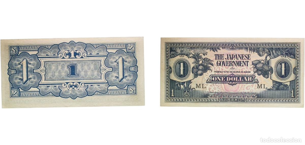 Monedas antiguas de Am&eacute;rica: Malaysia Malaya ND (1942-1945) 1 Dollar &rdquo;Banana Money&rdquo; (Japanese Government) Paper AU P M5