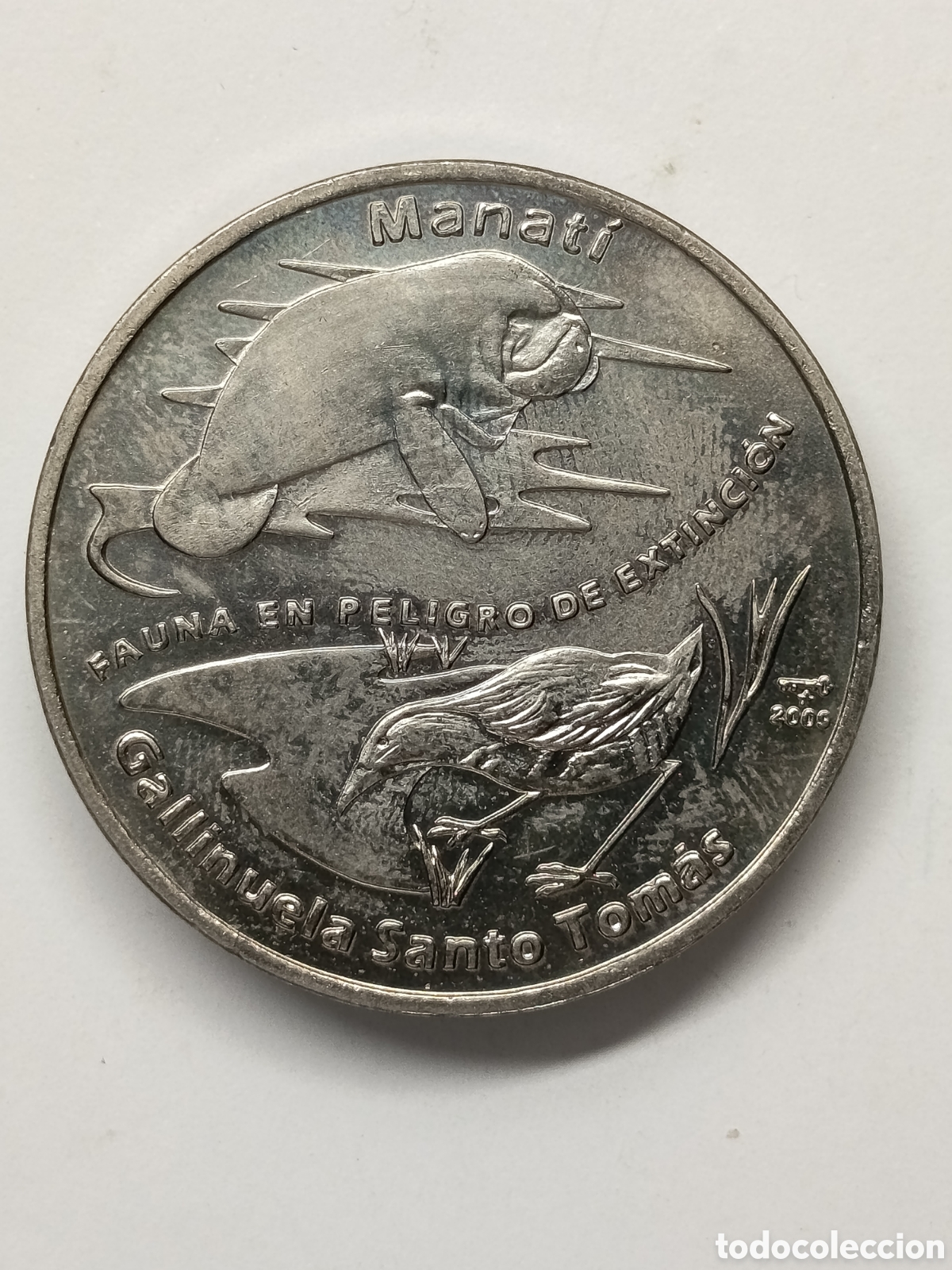 Monedas antiguas de Am&eacute;rica: CUBA. 1 PESO 2009 &ldquo;FAUNA EN PELIGRO DE EXTINCI&Oacute;N. MANAT&Iacute;&rdquo;. COBRE-N&Iacute;QUEL. ESCASA
