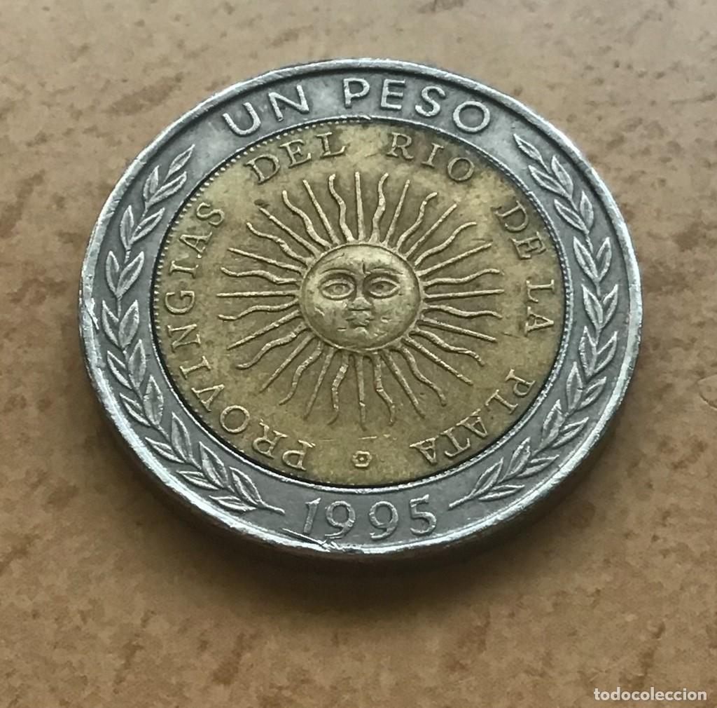 Monedas antiguas de Am&eacute;rica: 1 peso de Argentina. A&ntilde;o 1995. Error &rdquo;PROVINGIAS&rdquo;