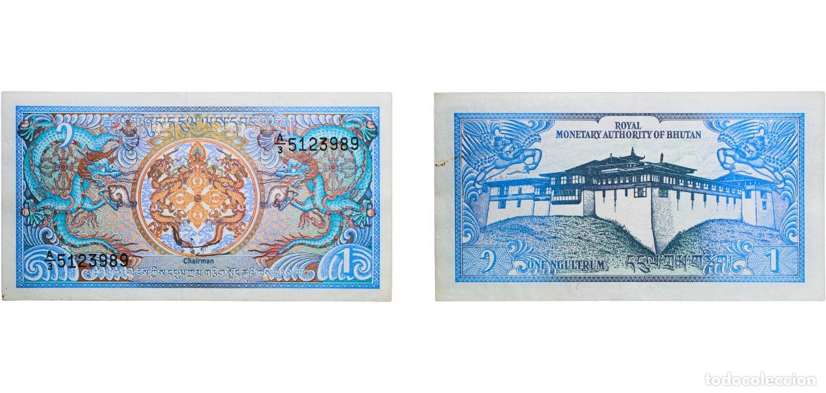 Monedas antiguas de Am&eacute;rica: Bhutan Kingdom 1990 1 Ngultrum Paper XF P 12b