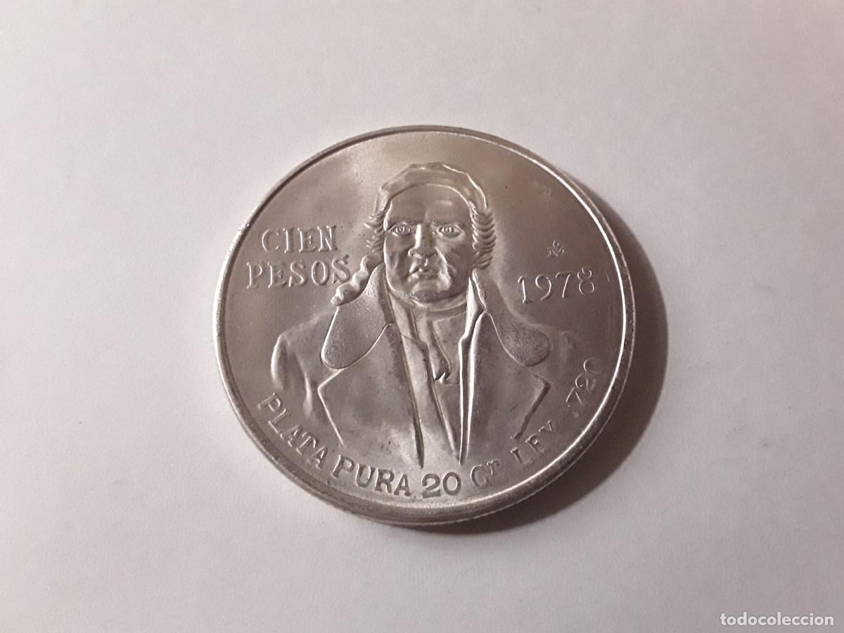 Monedas antiguas de Am&eacute;rica: MEXICO - 100 PESOS DE PLATA A&Ntilde;O 1978.
