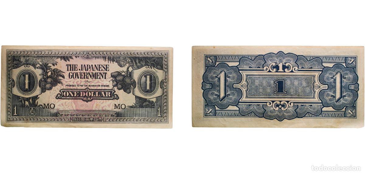 Monedas antiguas de Am&eacute;rica: Malaysia Malaya ND (1942-1945) 1 Dollar &rdquo;Banana Money&rdquo; (Japanese Government) Paper XF P M5