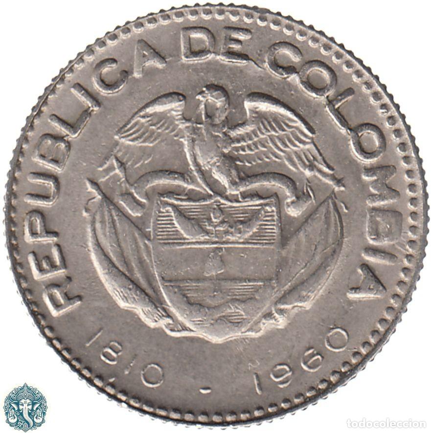 Monedas antiguas de Am&eacute;rica: COLOMBIA 10 Centavos 1960 Calarc&aacute; 150 Aniversario Independencia KM#221