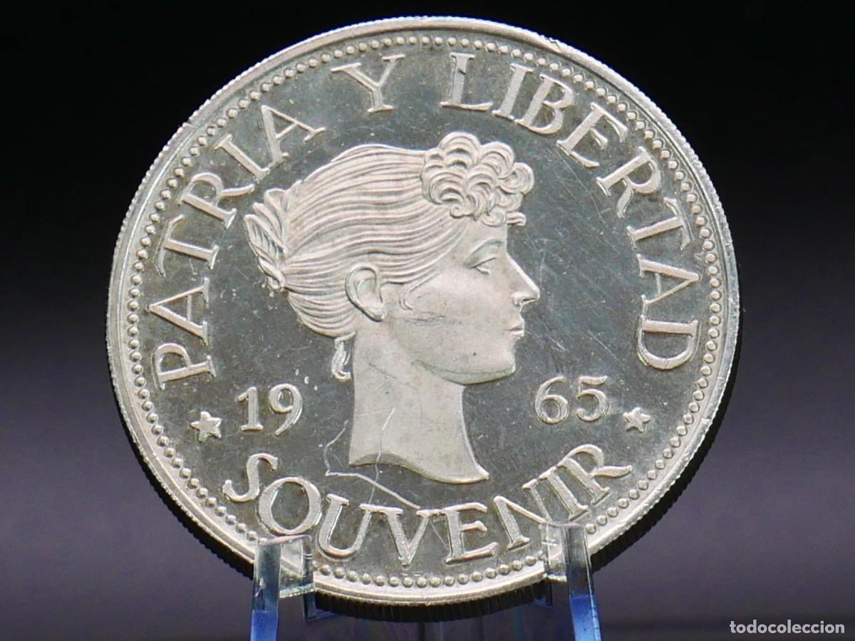 Monedas antiguas de Am&eacute;rica: Cuba 1965 Souvenir Peso CUBANOS EN EXILIO &ndash; Plata .925 &ndash; KM-XM4 &ndash; Canto estriado