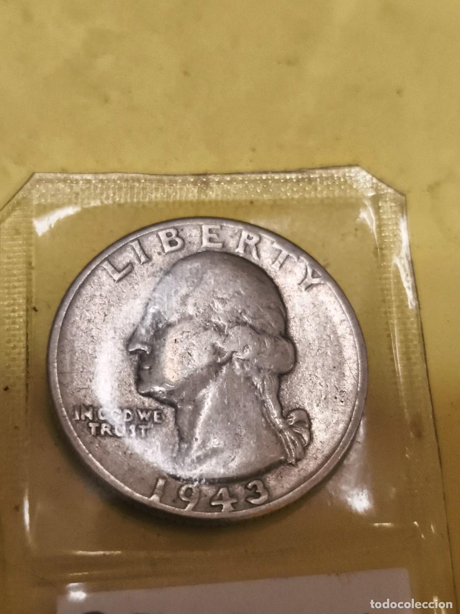Monedas antiguas de Am&eacute;rica: Moneda de 25 centavos de 1941 de platt