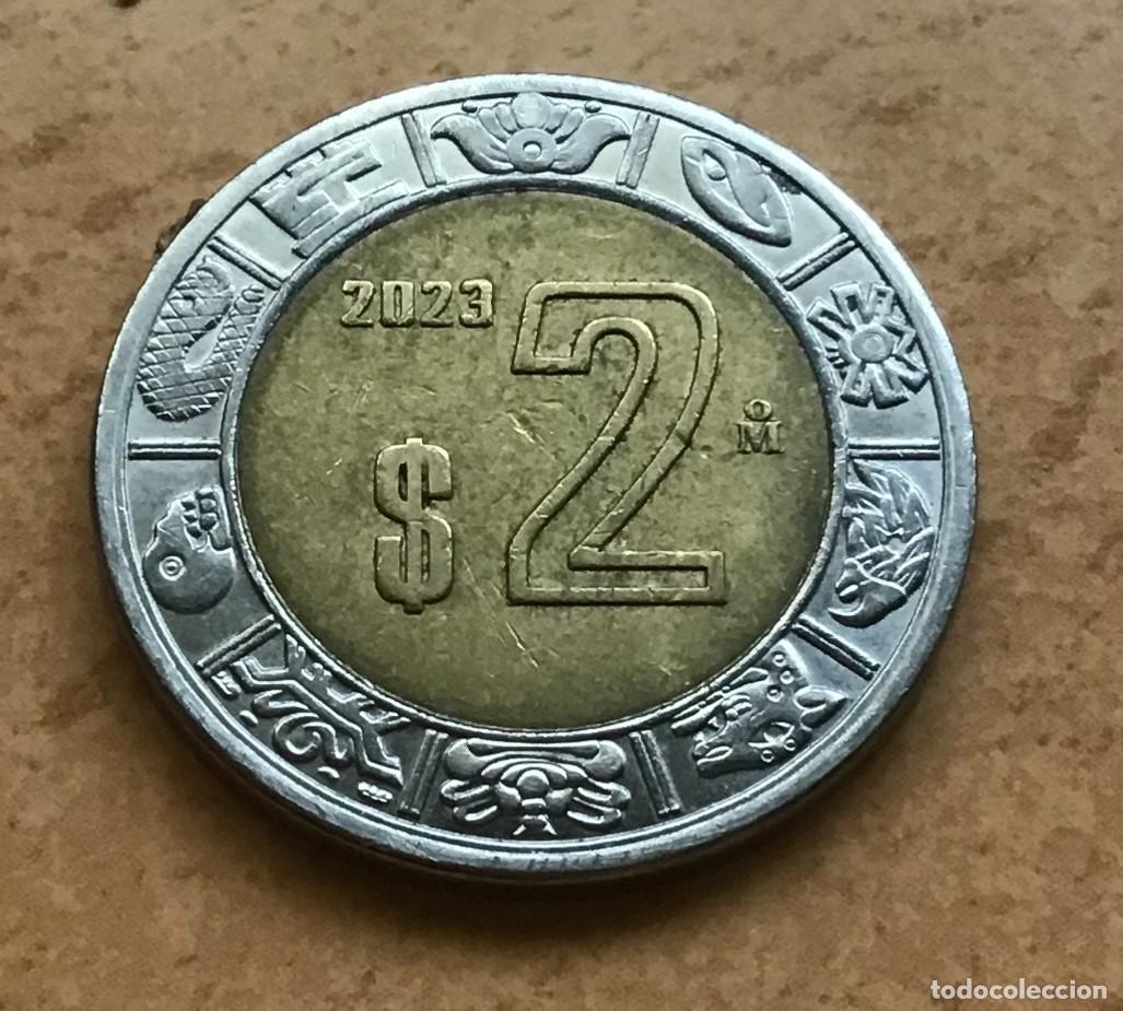 Monedas antiguas de Am&eacute;rica: 2 pesos de M&eacute;xico (M&eacute;jico). A&ntilde;o 2023