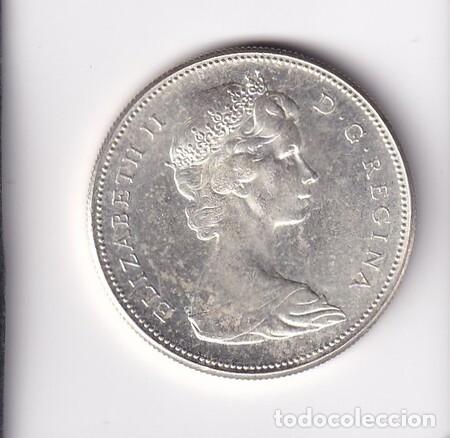 Monedas antiguas de Am&eacute;rica: CANADA. Moneda de 1$ de Plata de 1967. MBC.