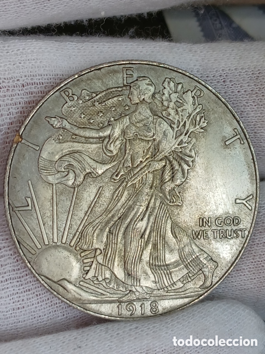 Monedas antiguas de Am&eacute;rica: L8 M 39 Estados Unidos copia onza de plata