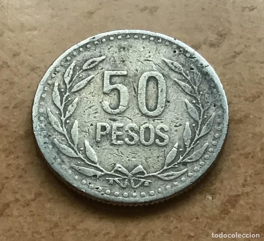 Monedas antiguas de Am&eacute;rica: 50 pesos de Colombia. A&ntilde;o 1992