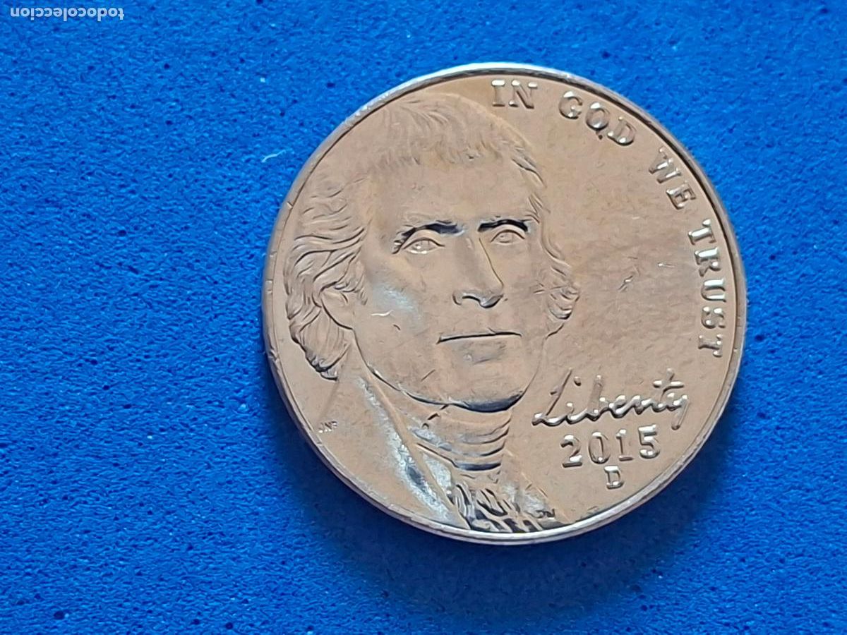 Monedas antiguas de Am&eacute;rica: MONEDA USA. Estados unidos. Five cents. 5 centavos. A&ntilde;o 2015. D. Circulada