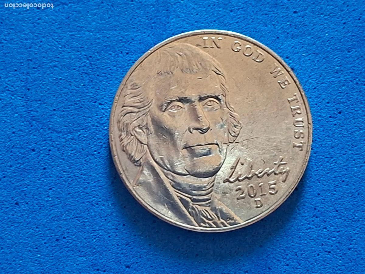 Monedas antiguas de Am&eacute;rica: MONEDA USA. Estados unidos. Five cents. 5 centavos. A&ntilde;o 2015. D. Circulada