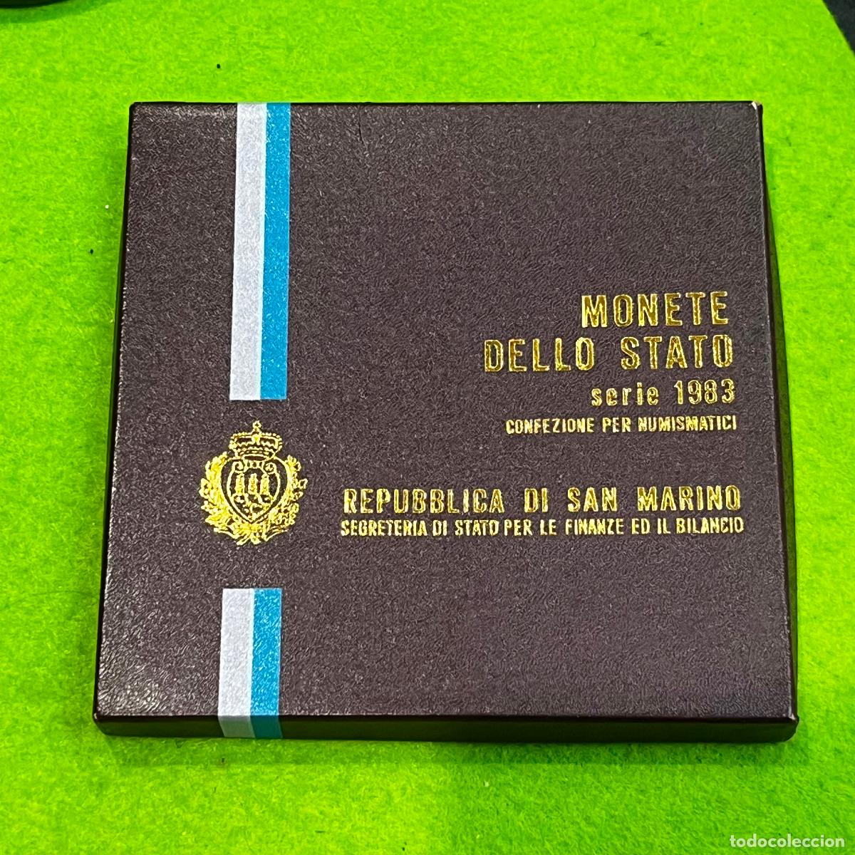 Monedas antiguas de Am&eacute;rica: San Marino cartera 1, 2, 5, 10, 20, 50, 100, 200 y 500 liras 1983 Roma, bimetalica 1