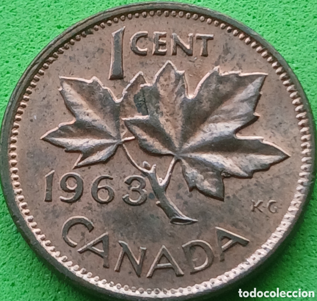 Monedas antiguas de Am&eacute;rica: Canad&aacute; 1 cent 1963 km#49
