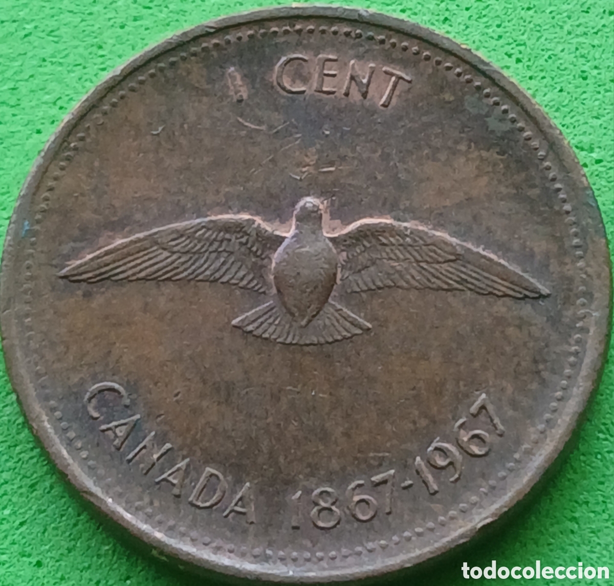 Monedas antiguas de Am&eacute;rica: Canad&aacute; 1 cent 1967 km#65 Confederaci&oacute;n Canadiense