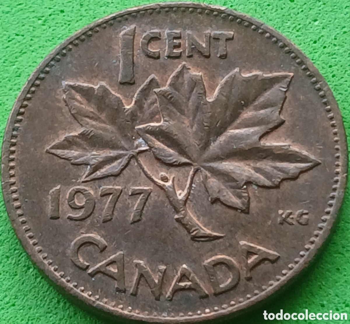 Monedas antiguas de Am&eacute;rica: Canad&aacute; 1 cent 1977 km#59
