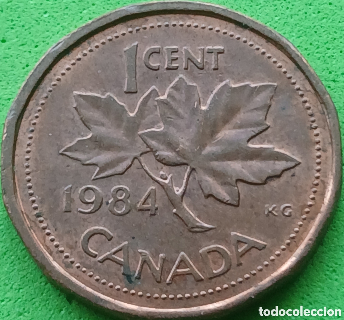 Monedas antiguas de Am&eacute;rica: Canad&aacute; 1 cent 1984 km#132