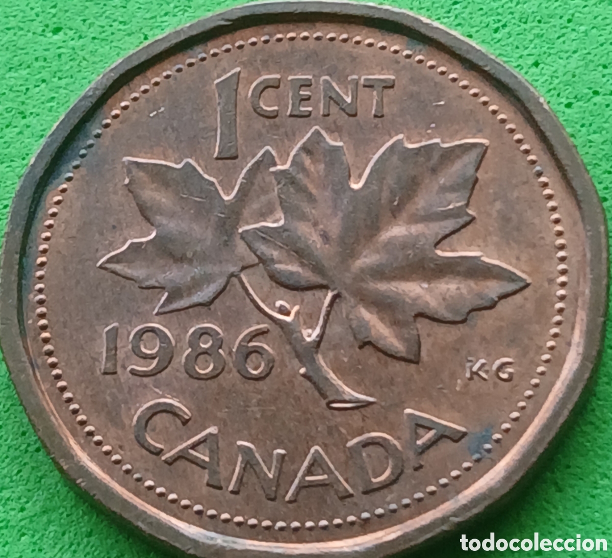 Monedas antiguas de Am&eacute;rica: Canad&aacute; 1 cent 1986 km#132