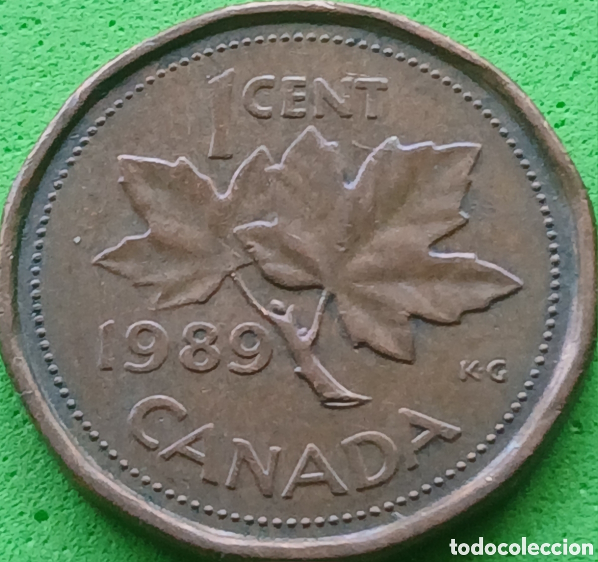 Monedas antiguas de Am&eacute;rica: Canad&aacute; 1 cent 1989 km#132