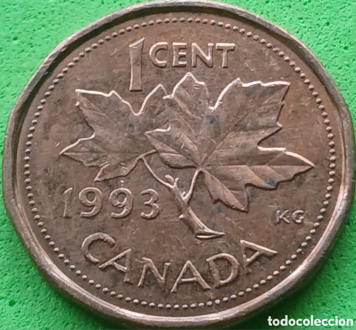 Monedas antiguas de Am&eacute;rica: Canad&aacute; 1 cent 1993 km#181