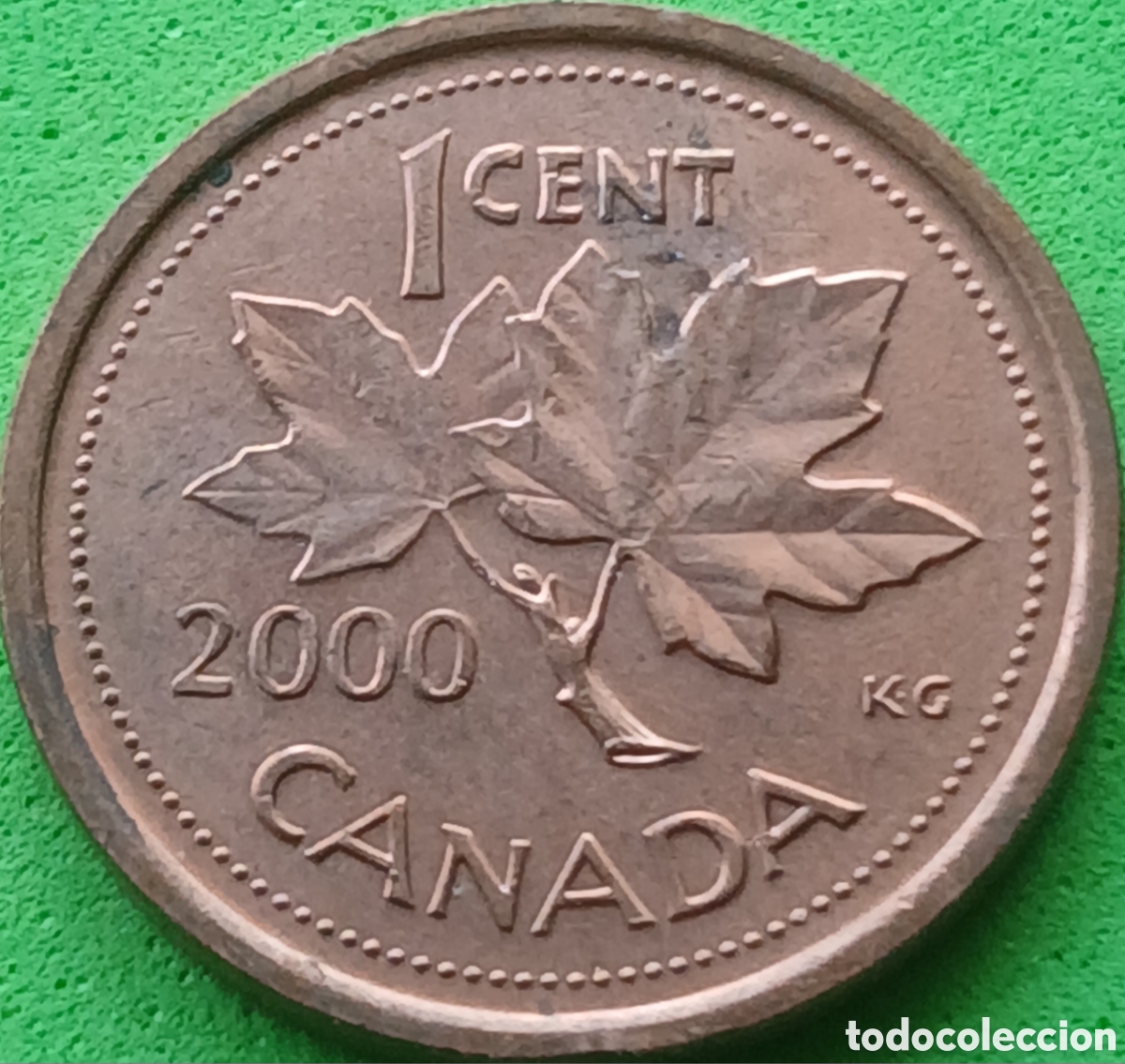 Monedas antiguas de Am&eacute;rica: Canad&aacute; 1 cent 2000 km#289 sin marca de ceca
