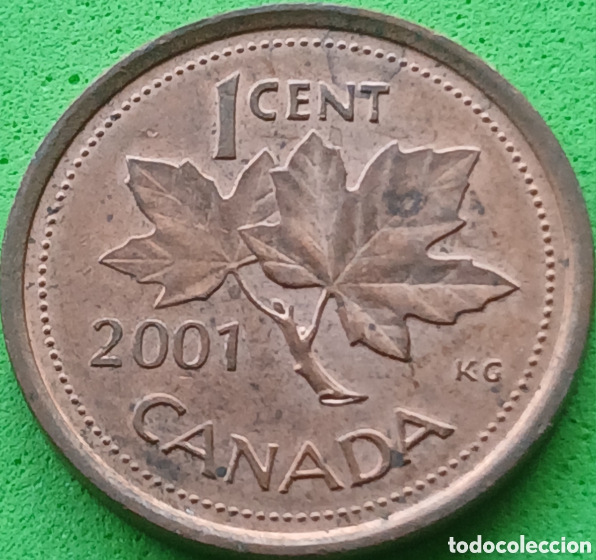 Monedas antiguas de Am&eacute;rica: Canad&aacute; 1 cent 2001 km#289 sin marca de ceca