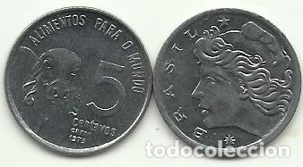 Monedas antiguas de Am&eacute;rica: BRASIL - 5 CENTAVOS - 1975 - FAO - NIQUEL - FOTOS