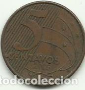 Monedas antiguas de Am&eacute;rica: BRASIL - 5 CENTAVOS - 2005 - FOTOS
