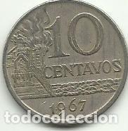 Monedas antiguas de Am&eacute;rica: BRASIL - 10 CENTAVOS - 1967 - FOTOS