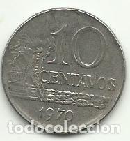 Monedas antiguas de Am&eacute;rica: BRASIL - 10 CENTAVOS - 1970 - FOTOS