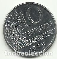 Monedas antiguas de Am&eacute;rica: BRASIL - 10 CENTAVOS - 1975 - FOTOS