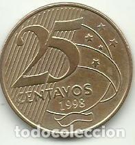 Monedas antiguas de Am&eacute;rica: BRASIL - 25 CENTAVOS - 1998 - FOTOS