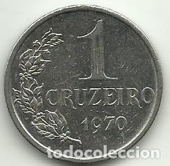 Monedas antiguas de Am&eacute;rica: BRASIL - 1 CRUZEIRO - 1970 - FOTOS