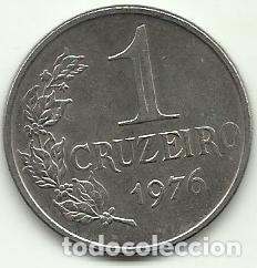Monedas antiguas de Am&eacute;rica: BRASIL - 1 CRUZEIRO - 1976 - FOTOS