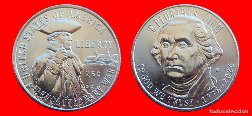 Monedas antiguas de Am&eacute;rica: 25 CENTAVOS QUARTER 2026-D INDEPENDENCIA SIN CIRCULAR USA-9066SC